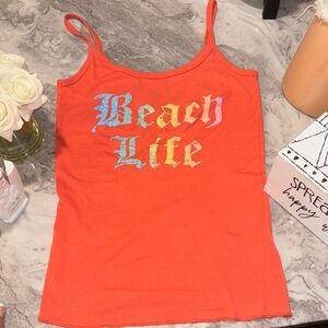 Billabong Coral Tank Top with Blue and White Print